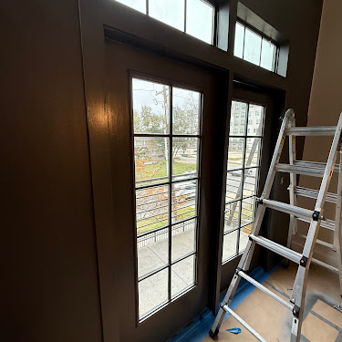 Interior Painters - Midland NC - Brown Door and Trim - Color World Painting
