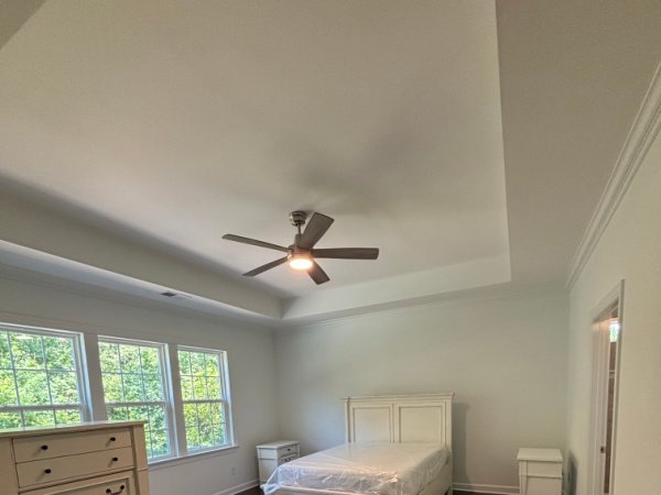 Waxhaw NC Ceiling Painting - Bedroom - SW Pure White - Walls Ceiling Trim - Color World Painting Charlotte